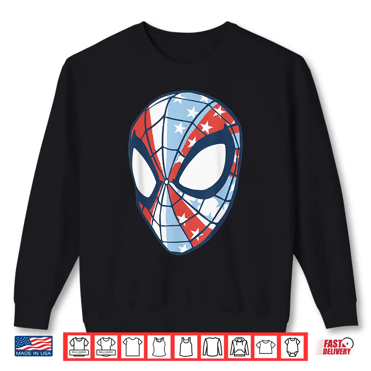 Marvel Spider Man 4Th Of July Usa Flag Print Spidey Mask Shirt Marvel Spider Man 4Th Of July Usa Flag Print Spidey Mask Shirt