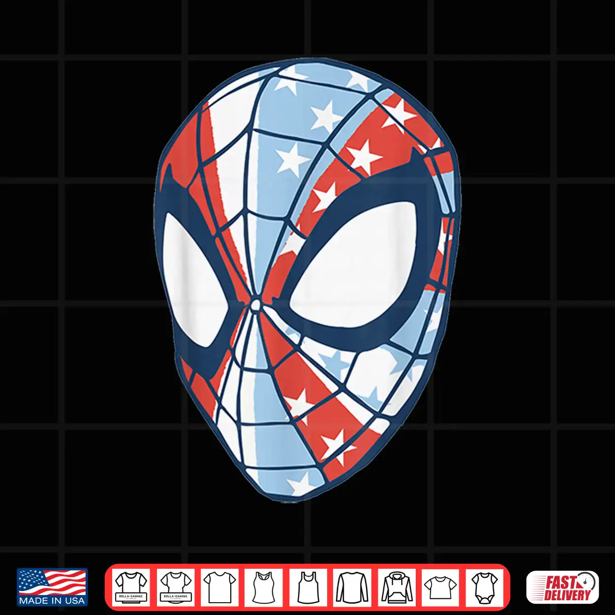 Marvel Spider Man 4Th Of July Usa Flag Print Spidey Mask Shirt Marvel Spider Man 4Th Of July Usa Flag Print Spidey Mask Shirt