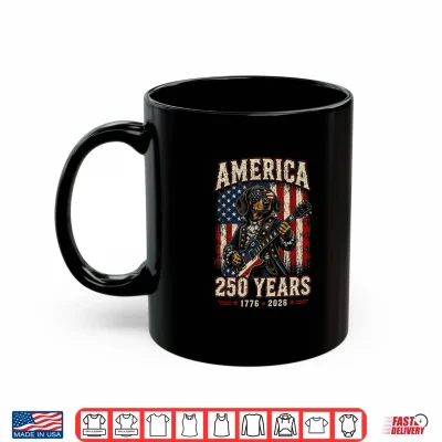 Mug 250 Years America Dachshund Patriotic USA 4th of July Premium Tri Blend Shirt