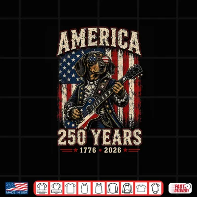 Design 250 Years America Dachshund Patriotic USA 4th of July Premium Tri Blend Shirt