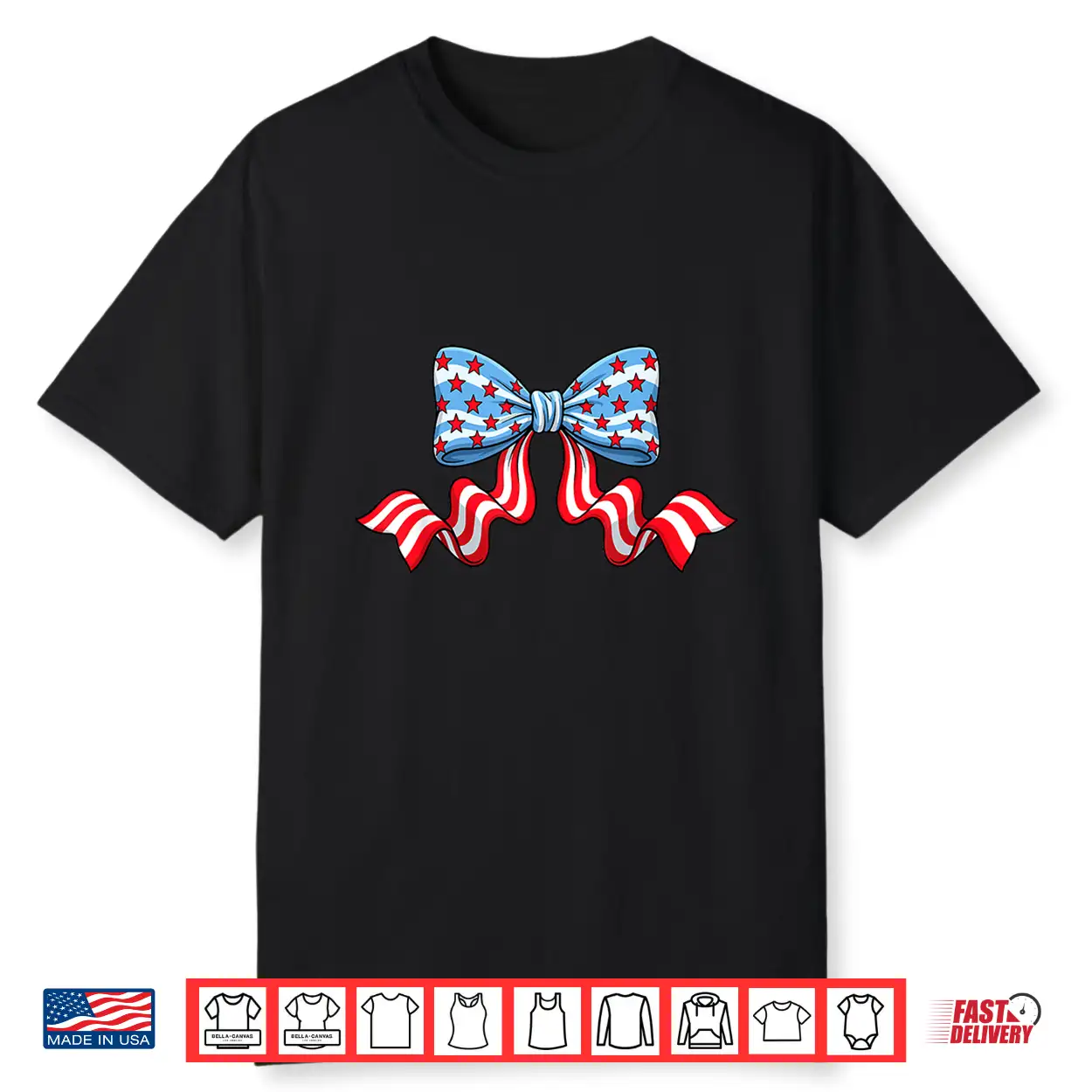 Coquette Bow Patriotic Usa American Flag 4Th Of July Women Shirt Coquette Bow Patriotic Usa American Flag 4Th Of July Women Shirt
