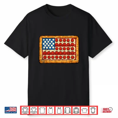 Funny 4Th July Pizza Usa Flag Patriotic Food Men Women Kids Shirt