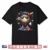 Patriotic Baseball Drip American Flag Cap 4Th Of July Sports Shirt