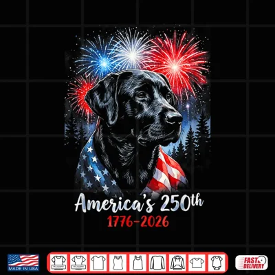 Design Labrador Retriever Americas 250th Anniversary 1776 2026 Shirt