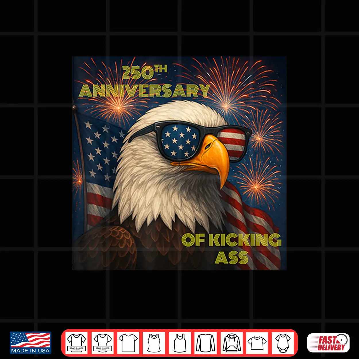 Merica 4Th Of July Merch. Usa Eagle 250Th Anniversary Shirt Merica 4Th Of July Merch. Usa Eagle 250Th Anniversary Shirt