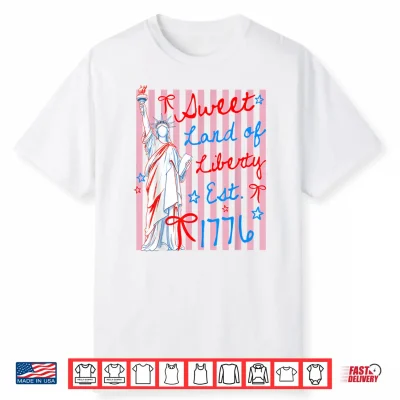 Sweet Land Of Liberty Est 1776 4Th July Usa Flag Men Women Shirt