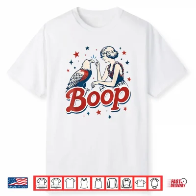 Vintage Cute 4Th Of July Funny Boop Eagle Patriotic Merica Shirt