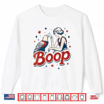 Sweatshirt Vintage Cute 4th of July Funny Boop Eagle Patriotic Merica Shirt
