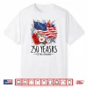 Womens 250 Years America Floral 250 Anniversary Usa 4Th July Shirt