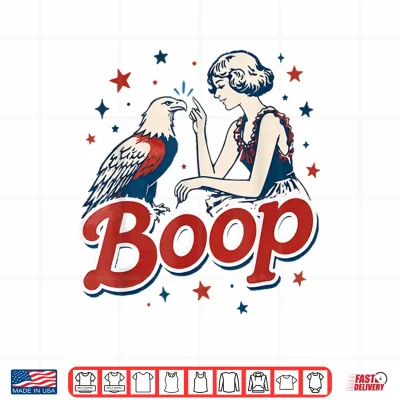 Design Vintage Cute 4th of July Funny Boop Eagle Patriotic Merica Shirt