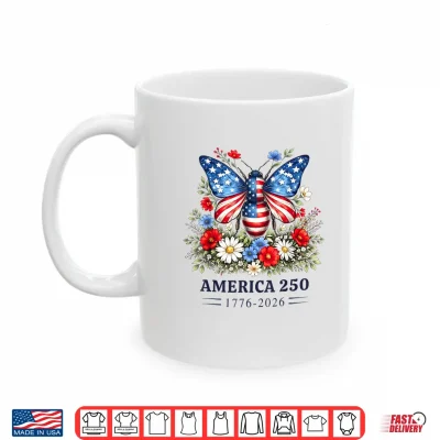 Mug 250th Anniversary Patriotic Bee USA Flag 4th of July Outfits Shirt