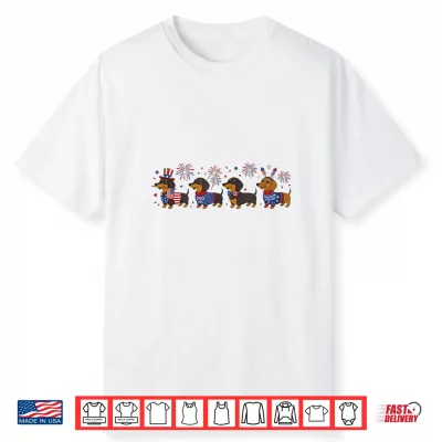 Dachshund Weiner Dog 4Th Of July Us American Flag Patriotic Shirt