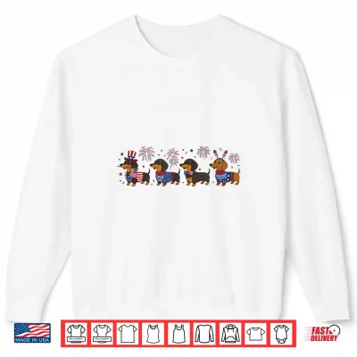 Dachshund Weiner Dog 4Th Of July Us American Flag Patriotic Shirt 2 Sweatshirt Dachshund Weiner Dog 4th of July US American Flag Patriotic Shirt