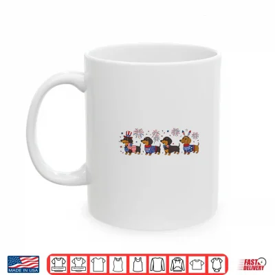 Dachshund Weiner Dog 4Th Of July Us American Flag Patriotic Shirt 3 Mug Dachshund Weiner Dog 4th of July US American Flag Patriotic Shirt