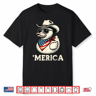 Rubber Duck Duckie American Flag Bandana Cowboy Hat Country Shirt