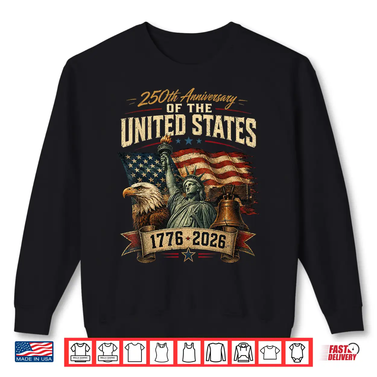 250 Years 1776 2026 Eagle American Flag 250Th 4Th Of July Shirt 250 Years 1776 2026 Eagle American Flag 250Th 4Th Of July Shirt