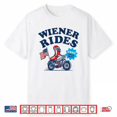 4Th Of July Funny Hot Dog Wiener Rides Shirt