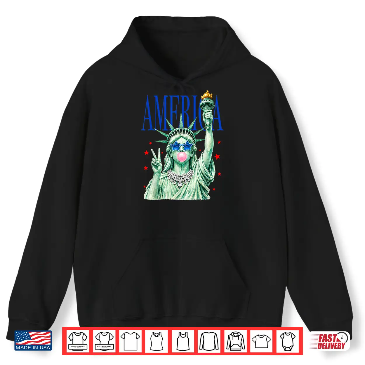 4Th Of July Statue Of Liberty Blowing Bubble Usa Girly Women Shirt 4Th Of July Statue Of Liberty Blowing Bubble Usa Girly Women Shirt