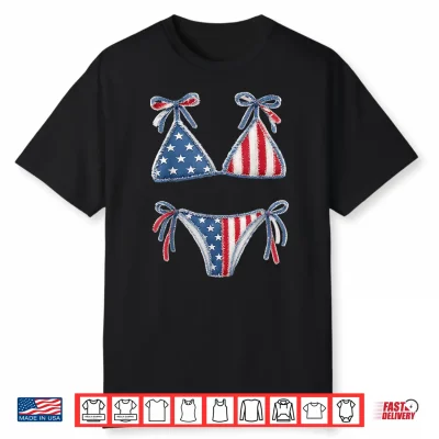 Bikini American Flag Cover Up Swimsuit 4Th Of July American Shirt