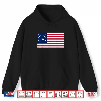 Hoodie Bennington Flag 76 American Patriot 1776 4th of July USA Shirt