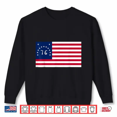 Sweatshirt Bennington Flag 76 American Patriot 1776 4th of July USA Shirt