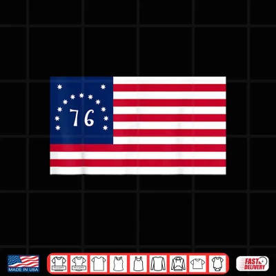 Design Bennington Flag 76 American Patriot 1776 4th of July USA Shirt