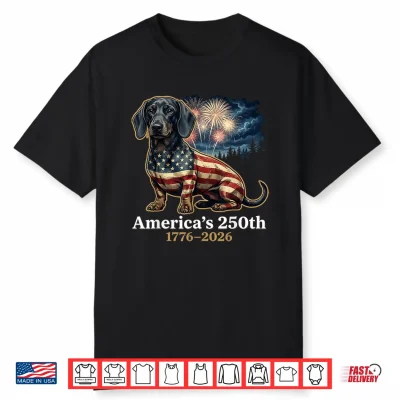 Dachshund America’S 250Th Anniversary 1776 2026 Dog Lovers Shirt