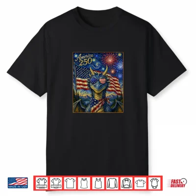Dragon Art On America 250 Anniversay 4Th Of July Usa Flag Shirt