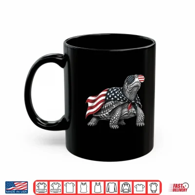 Mug Eastern Box Turtle 4th of July US American Flag Patriotic Shirt