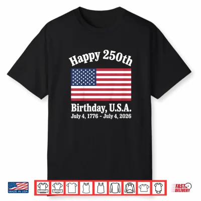 Happy 250Th Usa 4Th Of July 1776 2026 Kids Boys Girls Shirt