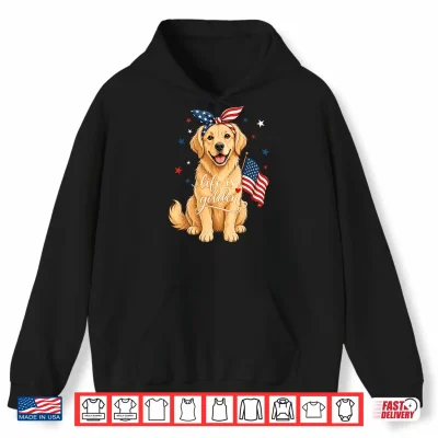 Golden Retriever Dog Us America Flag 4Th July Patriotic Dog Shirt 1 Hoodie Golden Retriever Dog US America Flag 4th July Patriotic Dog Shirt