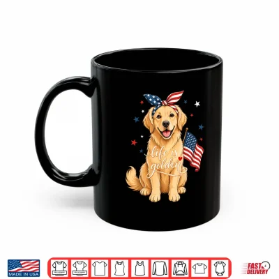 Golden Retriever Dog Us America Flag 4Th July Patriotic Dog Shirt 3 Mug Golden Retriever Dog US America Flag 4th July Patriotic Dog Shirt