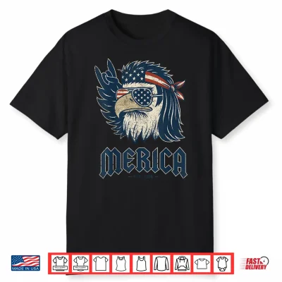 Merica Eagle Rock Hand 4Th Of July Vintage Shirt