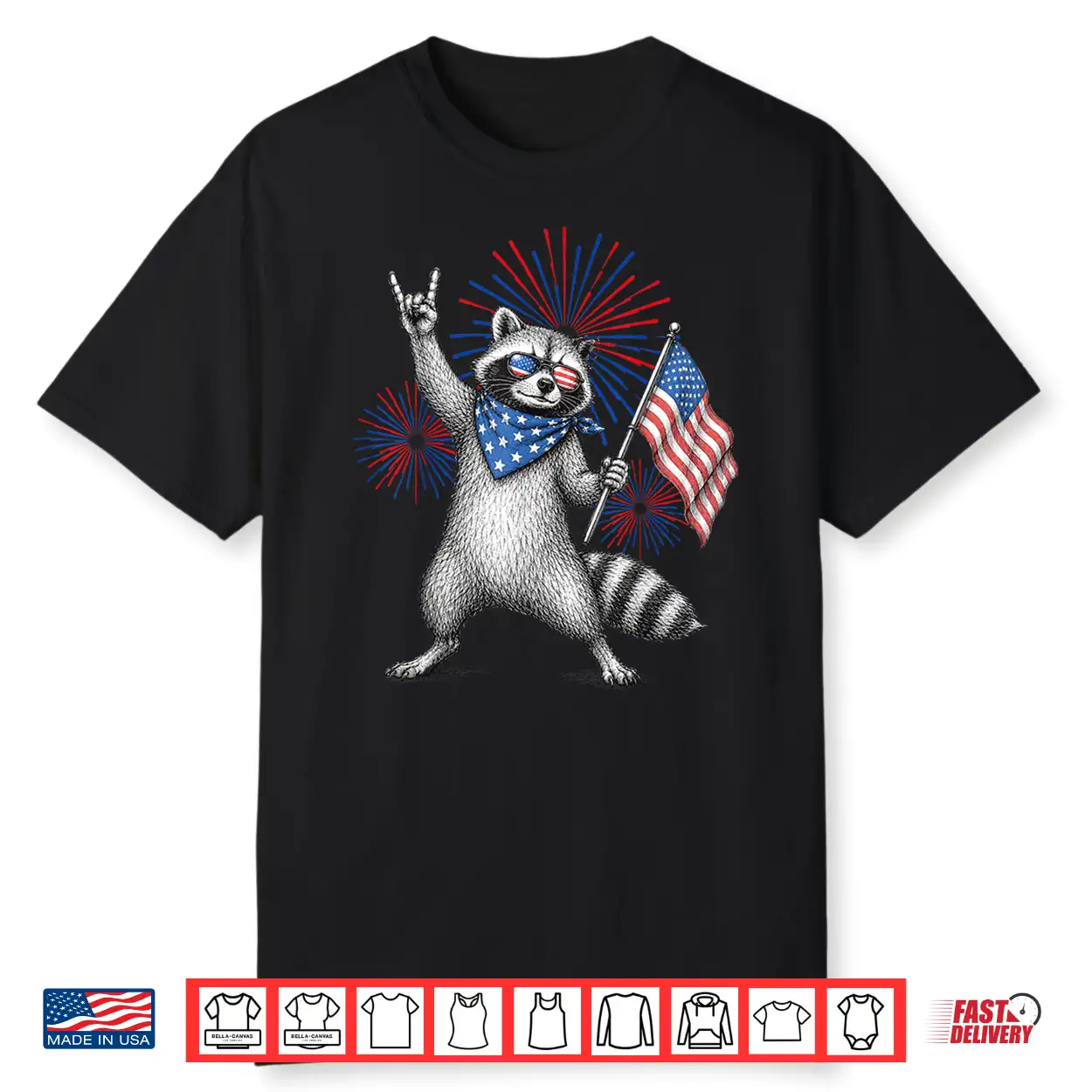 Usa Flag Patriotic Raccoon Funny 4Th Of July Men Women Kids Shirt Usa Flag Patriotic Raccoon Funny 4Th Of July Men Women Kids Shirt