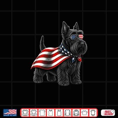Scottish Terrier 4Th Of July Us American Flag Dog Patriotic Shirt 3 Design Scottish Terrier 4th of July US American Flag Dog Patriotic Shirt