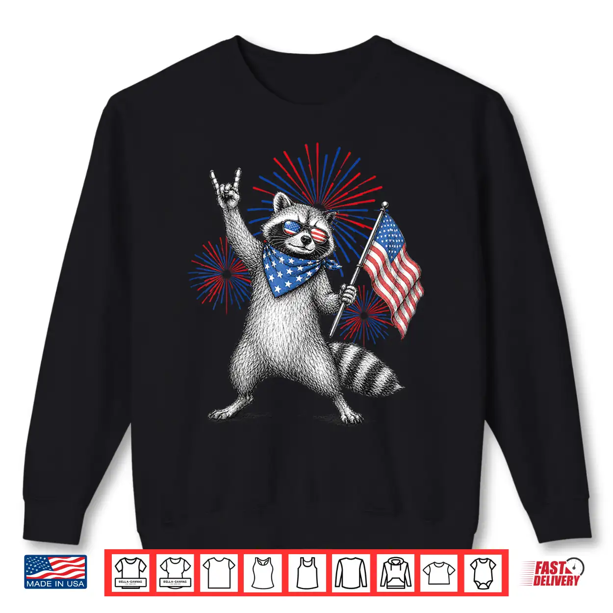 Usa Flag Patriotic Raccoon Funny 4Th Of July Men Women Kids Shirt Usa Flag Patriotic Raccoon Funny 4Th Of July Men Women Kids Shirt