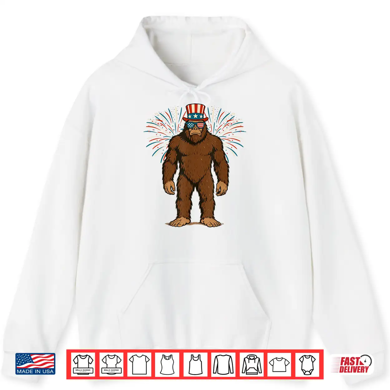 Bigfoot Firework American Flag Sasquatch 4Th Of July Bigfoot Shirt Bigfoot Firework American Flag Sasquatch 4Th Of July Bigfoot Shirt