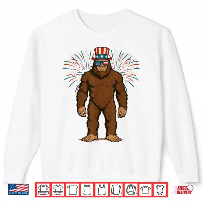 Bigfoot Firework American Flag Sasquatch 4Th Of July Bigfoot Shirt 2 Sweatshirt Bigfoot Firework American Flag Sasquatch 4th of July Bigfoot Shirt