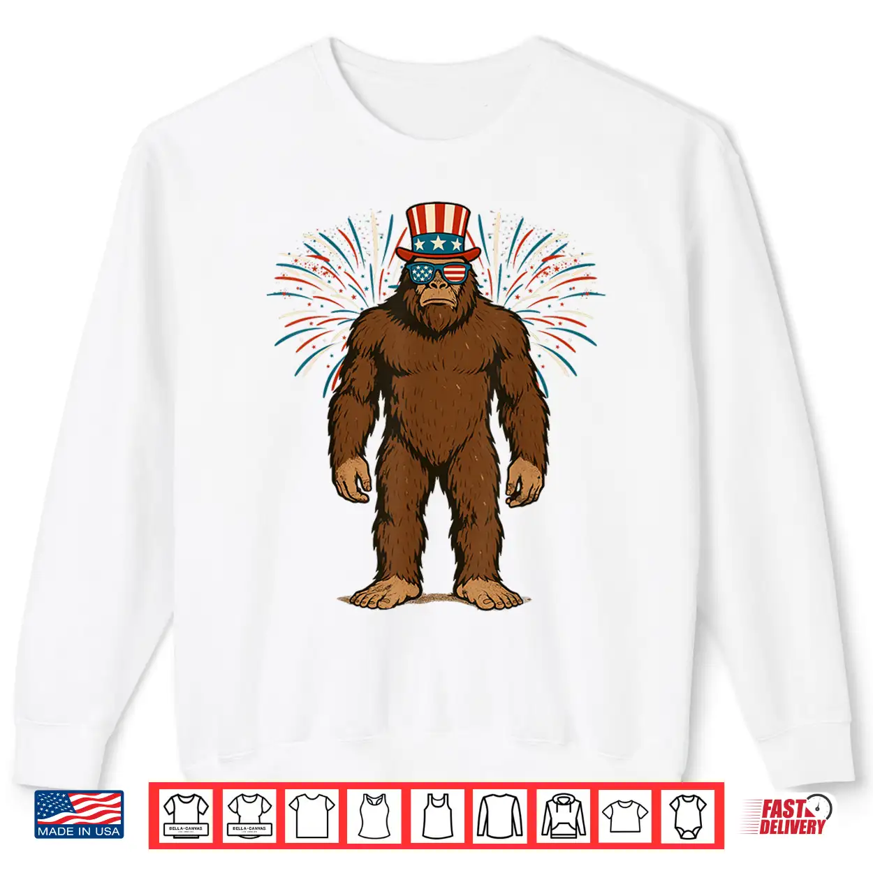 Bigfoot Firework American Flag Sasquatch 4Th Of July Bigfoot Shirt Bigfoot Firework American Flag Sasquatch 4Th Of July Bigfoot Shirt