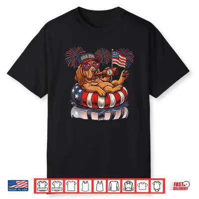 Bloodhound Dog 250Th America Patriotic Usa 4Th Of July Shirt