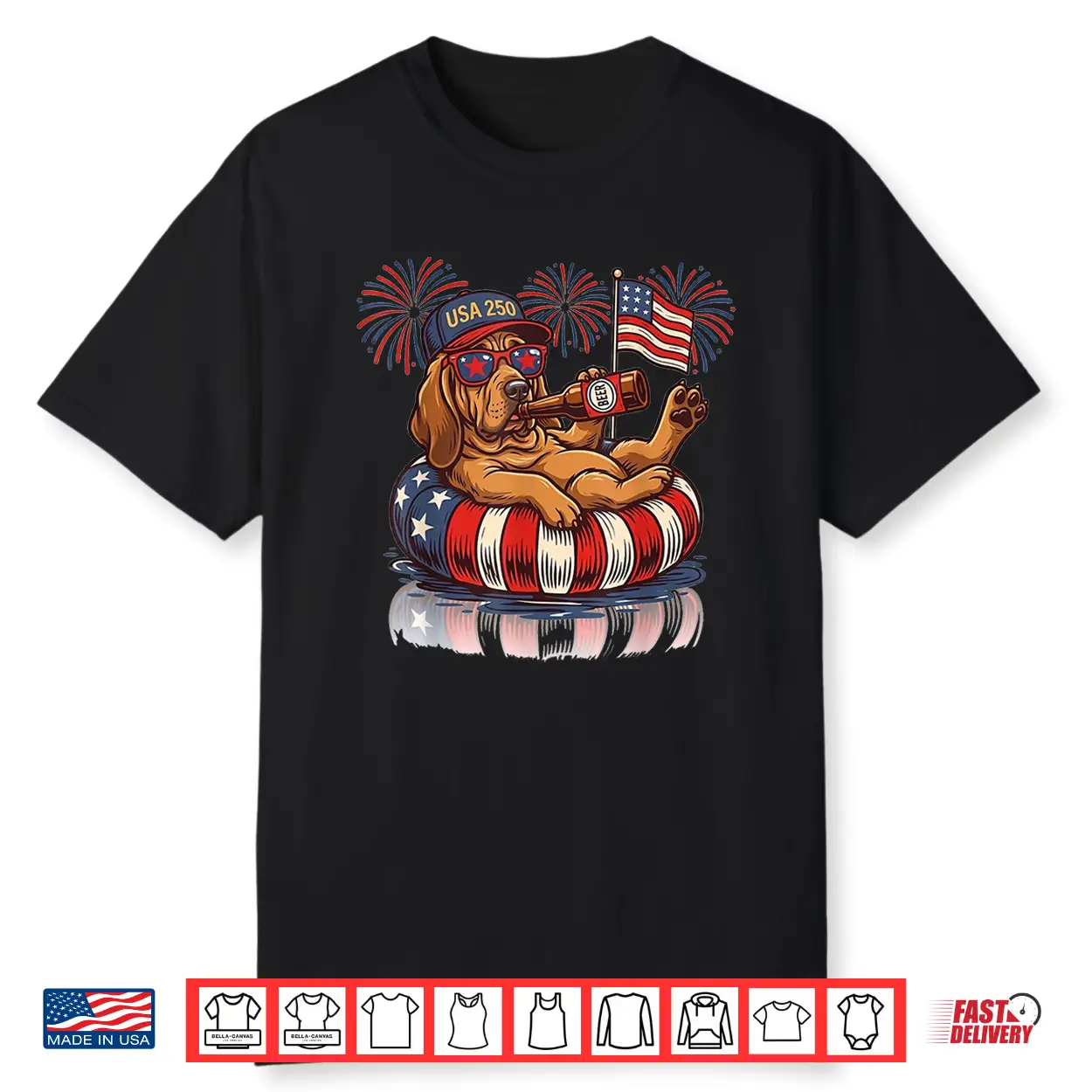 Bloodhound Dog 250Th America Patriotic Usa 4Th Of July Shirt Bloodhound Dog 250Th America Patriotic Usa 4Th Of July Shirt