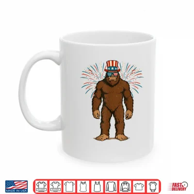 Bigfoot Firework American Flag Sasquatch 4Th Of July Bigfoot Shirt 3 Mug Bigfoot Firework American Flag Sasquatch 4th of July Bigfoot Shirt