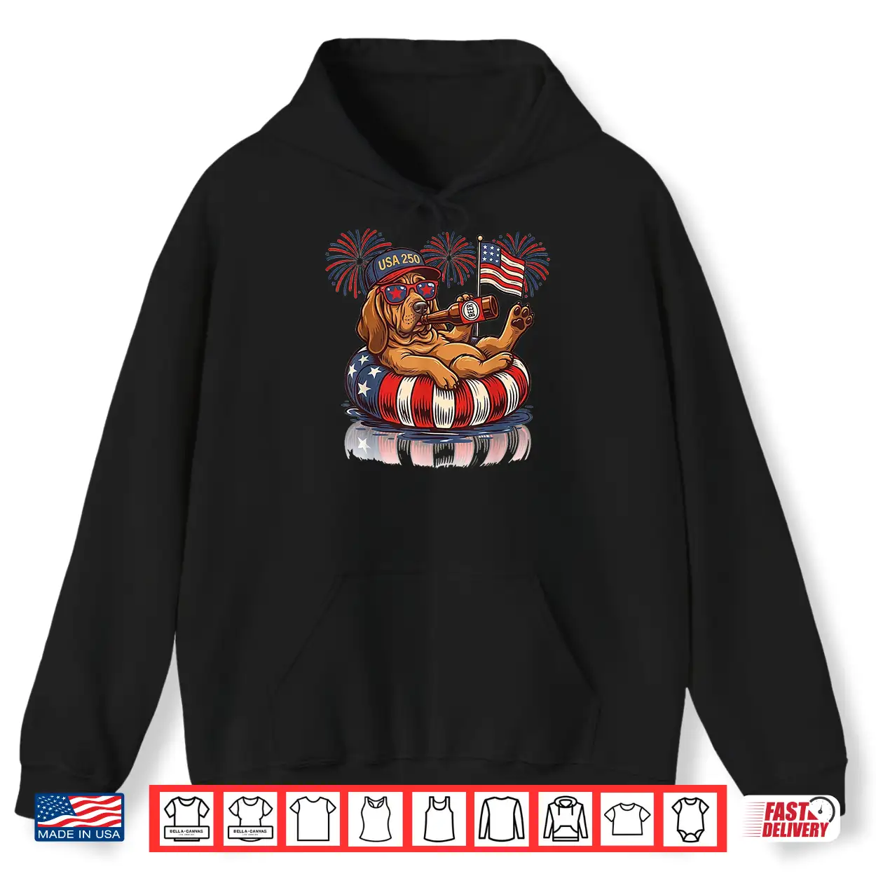 Bloodhound Dog 250Th America Patriotic Usa 4Th Of July Shirt Bloodhound Dog 250Th America Patriotic Usa 4Th Of July Shirt