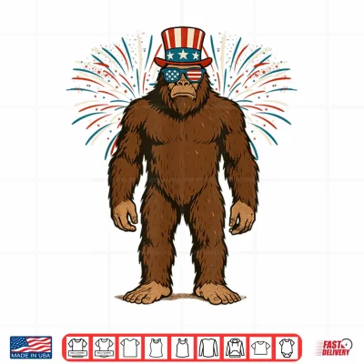 Bigfoot Firework American Flag Sasquatch 4Th Of July Bigfoot Shirt 4 Design Bigfoot Firework American Flag Sasquatch 4th of July Bigfoot Shirt