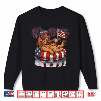 Bloodhound Dog 250Th America Patriotic Usa 4Th Of July Shirt 2 Sweatshirt Bloodhound Dog 250th America Patriotic USA 4th of July Shirt