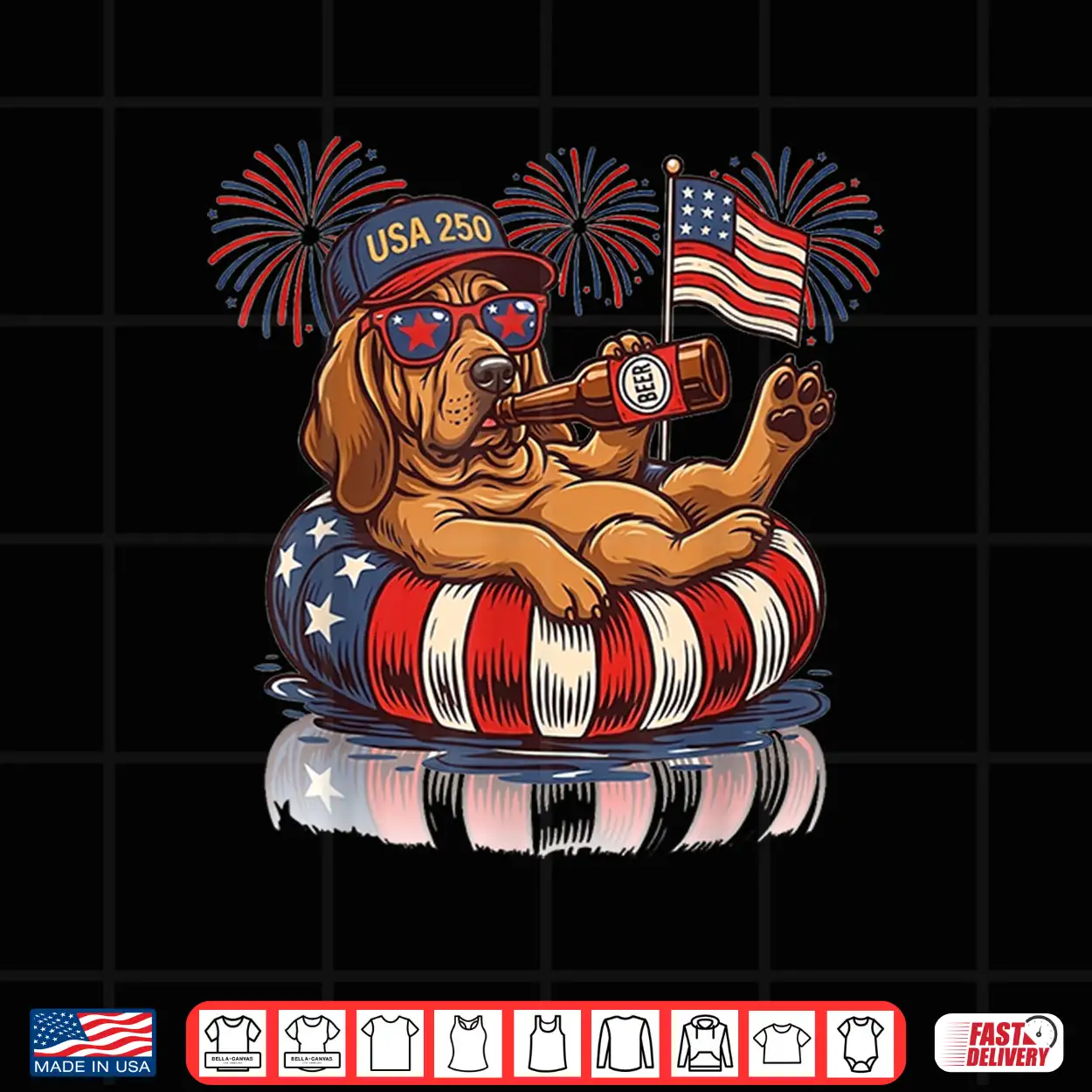 Bloodhound Dog 250Th America Patriotic Usa 4Th Of July Shirt Bloodhound Dog 250Th America Patriotic Usa 4Th Of July Shirt