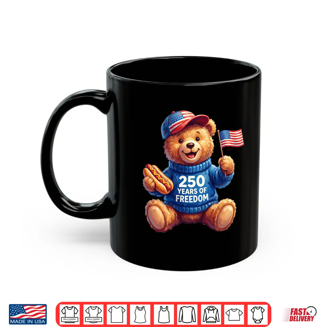 Cute Patriotic Teddy Bear 250 Years Of Freedom 4Th Of July Performance Shirt Cute Patriotic Teddy Bear 250 Years Of Freedom 4Th Of July Performance Shirt