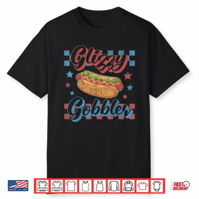 Hotdog Glizzy Gobbler Vintage 4Th Of July Hot Dog Shirt