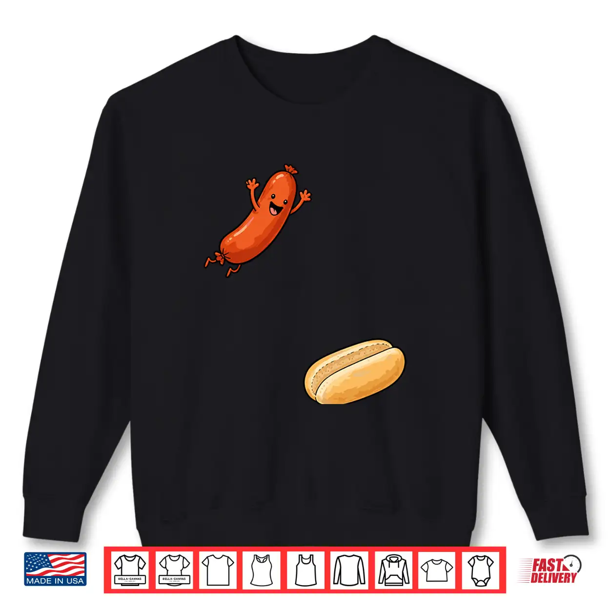 Funny Hot Dog Jumping Into Bun Bbq 4Th Of July Shirt Funny Hot Dog Jumping Into Bun Bbq 4Th Of July Shirt
