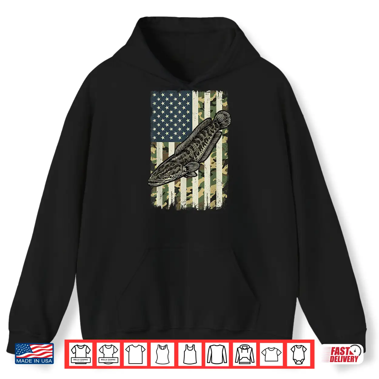 Northern Snakehead Us Flag Shirt Northern Snakehead Us Flag Shirt